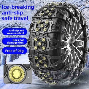 Cadenas de <span class=keywords><strong>Nieve</strong></span> Universales Antideslizantes de Goma <span class=keywords><strong>para</strong></span> Autos, Camionetas y SUVs <span class=keywords><strong>con</strong></span> Nueva Función de Ajuste Automático - Product Image 4