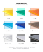 Plaque de polycarbonate industrielle durable pour extérieur, moderne, 100 % matière vierge, 2 mm/3 mm/5 mm/6 mm, transparente, pour murs et toitures