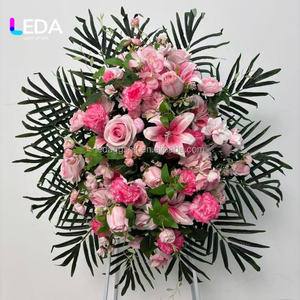 Guirnalda de Flores Artificiales de Seda Personalizada LEDA para Cementerio, Corona Floral para Funeral, Arreglos Florales de Homenaje - Product Image 2