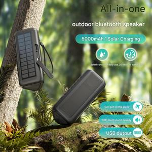 Khẩn Cấp Di Động Năng Lượng Mặt Trời Powered Sạc Loa Màu Xanh Răng Năng Lượng Mặt Trời Năng Lượng Điện Năng Lượng Mặt Trời Bảng Điều Khiển Không Dây Bt Loa Với Ngân Hàng Điện - Product Image 2