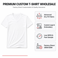 T-shirt pour homme, coupe ajustée, col en V, avec motif, 100% coton, manches courtes, décontracté, respirant, séchage rapide