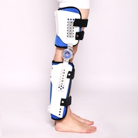 Attelle d'Immobilisation Genou-Cheville-Pied Réglable pour Rééducation Médicale, Exosquelette de Membre Inférieur