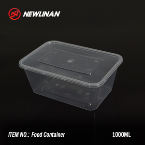 1000ml Jiangmen container factory wholesale clear plastic container with lid
