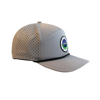 HS54 7 Panneau Homme Laser Cut Trou Papa Snapback Corde Casquette Trucker Chapeau Blanc Hommes Logo Personnalisé Baseball Golf Chapeau Avec Tee Holder