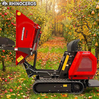 Mini-chargeuse sur chenilles hydraulique Rhinoceros 800 kg avec moteur Kubota, composants de transmission essentiels, haute efficacité pour la construction et l'agriculture
