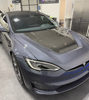 Capot avant en fibre de carbone style V pour Tesla Model S 2023 à 2026, pièce de modification automobile