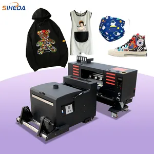 Siheda Bom Preço Automático A2 DTF Printing Machine com Forno Em Pó para Algodão e Poliéster