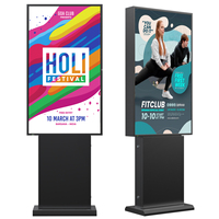 OEM 43 "55" 65 "pouces écran tactile LCD kiosque publicitaire grand écran extérieur étanche IP65 2500nits Totem signalisation numérique