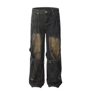 Pantalones Vaqueros de Mezcla de Poliéster y Algodón para Hombre, Corte Regular, Duraderos, Cómodos, Casuales, Precio al por Mayor - Product Image 1