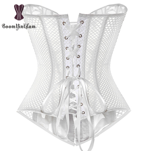 Hot Sale in Europe Black <strong>Basque</strong> Women Sexy Lingerie Mesh Net Body Shaper Corset Bustier Top With G String