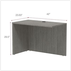Alera Valencia Series Reversible Return/Bridge Shell 42w X 23.63d X 29.5h Gris Métal 42w X 23.63d X 29.5h Gris - Product Image 2