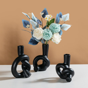 Modern Minimalist Ceramic <b>Vase</b> for Flower Arrangement Luxury Geometric Floral Art Ware <b>Unique</b> Home Decor - Product Image 5
