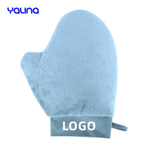 Mitaines auto-bronzantes personnalisées avec logo, applicateur ultra-doux pour <span class=keywords><strong>le</strong></span> corps, gant de bronzage sans soleil en velours lavable - Product Image 2