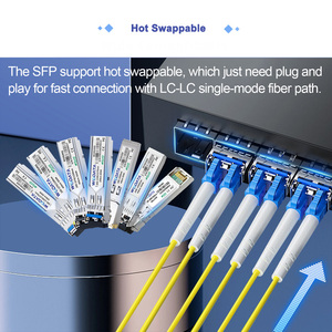โมดูลรับส่งสัญญาณไฟเบอร์ออปติก 850nm 1310nm SM ไฟเบอร์เดี่ยว 10G SFP+ BiDi ระยะ 10 กม. 20 กม. 40 กม. 60 กม. 80 กม. 100 กม. - Product Image 6