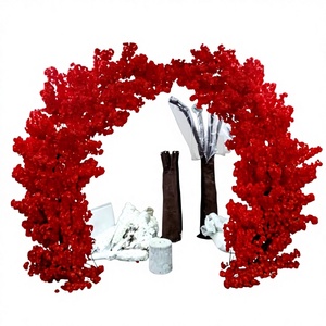 Nouvel Arrivage L6 – Arbre d'arche de fleurs de <span class=keywords><strong>cerisier</strong></span> artificielles en soie (blanc, rose, rouge) pour décoration de mariage en extérieur et en intérieur - Product Image 3