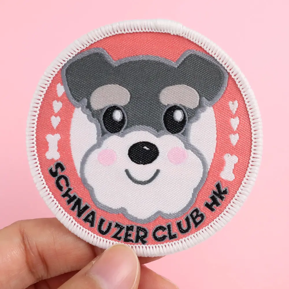 Manufacturers customized sweatshirt embroidered custom dog cloth patches applique for clothes designer patches iron on