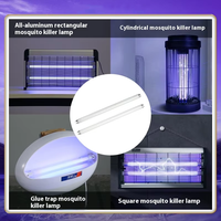 Lampe anti-moustiques LED T5 T8 10W 15W 20W avec source lumineuse, piège à insectes, destructeur d'insectes avec lampe ABS de remplacement, lumière bleue 6000K, lumière du jour
