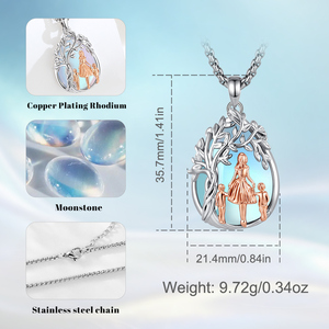 Merryshine Rose Gold Plated Copper Moonstone Pendant <strong>Mother's</strong> Day <strong>Jewelry</strong> <strong>Mother</strong> <strong>and</strong> <strong>Daughter</strong> Son Necklaces - Product Image 2