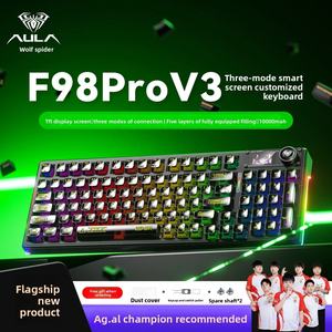 Teclado Mecánico F98Pro <span class=keywords><strong>V3</strong></span> de Tamaño Completo con Pantalla TFT, Luz RGB, Perilla, Interruptores Intercambiables en Caliente, Inalámbrico, Tri-Modo, Proyección, USB - Product Image 2