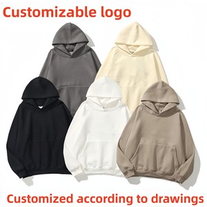 Felpa con Cappuccio Personalizzata di Alta Qualità, Pullover Traspirante da Uomo in Maglia Hua Mian 250g con Tasca, Design Tinta Unita - Product Image 2