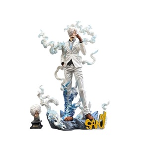Action Figure di Sanji, Personaggio <span class=keywords><strong>Manga</strong></span> Giapponese, Modello in PVC con Abito Bianco, Statua da Collezione 30cm, Giocattolo Regalo con Base Decorativa Fiamma Blu - Product Image 5