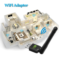 Adaptador inalámbrico RTL8188 para Pc y Android, Dongle USB, tarjeta WiFi, controlador al aire libre, directo 802,11