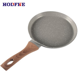 กระทะพิซซ่าลายหินอ่อนแบบไม่ติดกระทะ2ชิ้นพร้อมชุดจับไม้ - Product Image 5