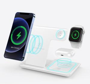 Station de charge sans fil 3-en-1 15W, chargeur rapide multifonctionnel pour téléphone, iPhone, montre connectée, écouteurs, Airpod - Product Image 1