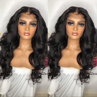 Perruque en cheveux humains Full HD Lace Body Wave, densité 250%, sans colle, Lace Front, cheveux vierges bruts, ligne de cheveux pré-épilée, pointes pleines