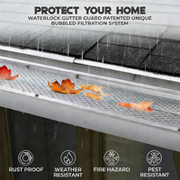 Grille de protection de gouttière en aluminium perforé sur mesure, largeur 5/6 pouces, pour toiture de construction