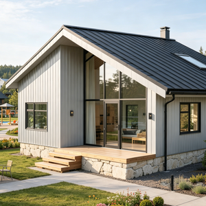 <span class=keywords><strong>Maison</strong></span> de vacances en structure acier préfabriquée, <span class=keywords><strong>maison</strong></span> de vacances en plein air avec salon et salle de bain, assemblage rapide, <span class=keywords><strong>construction</strong></span> facile - Product Image 2