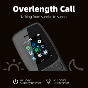 H106 듀얼 SIM 카드 노인 키패드 전화 3.5mm 라디오 손전등 미니 하드 쉘 긴 통화 노인을위한 대기 시간 전화 - Product Image 3