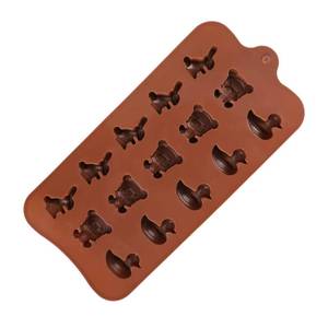 <b>Silicone</b> Making DIY Children's Chocolate Mold Animal Design 15-Cavity Food-Grade Material Baking <b>Tool</b> - Product Image 3