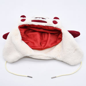 Sombrero de invierno de esquí ruso de piel de conejo encantador a la moda, gorra con logotipo bordado personalizado, sombreros de trampero de piel sintética con animales - Product Image 6