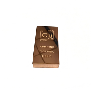 Barra de Cobre de 1 kg para Inversión y Colección, Personalización 999, Barra de Lingote de Cobre - Product Image 6