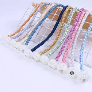 2 pièces de supports de rideaux, attaches à boucle, clips suspendus, boucle à boule, accessoires de rideaux, clips magnétiques pour rideaux en perles - Product Image 3