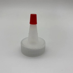 Tapa Yorker acanalada de color natural 28/400 con boquilla puntiaguda de plástico - Product Image 2