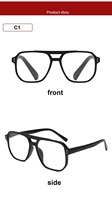 Lunettes de lecture rétro en gros à double pont, HD, anti-lumière bleue, anti-fatigue, ultra-légères et très esthétiques