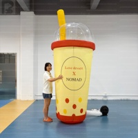 Gobelet géant gonflable pour publicité extérieure (type Boba ou café) / Gobelet gonflable pour thé au lait à vendre