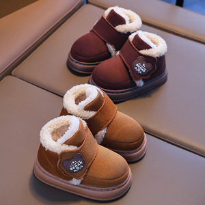 <span class=keywords><strong>Stivaletti</strong></span> per bambini con tacco scarponi da neve antiscivolo rivestiti in pile caldi per ragazzi e ragazze - Product Image 5