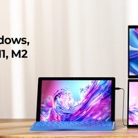Portatile doppio triplo Touch Monitor pieghevole impilato schermo per Laptop Extender compatibile USB-C Android Windows IPS nuovo capacitivo