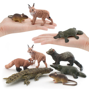 Figurine de modèle de faune simulée <span class=keywords><strong>Bobcat</strong></span> Red Panda Mouse Platypus Furet Lézard à queue épineuse - Product Image 5