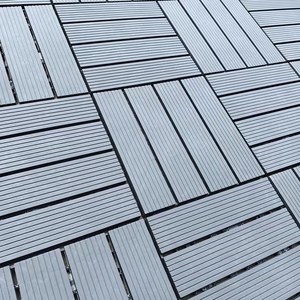 הפטיו wpc פופולרי לוחות עץ מרוכבים עץ מרוכבים סיפון אריח Snap-on רצפה diy עבור חיצונית ומקורה - Product Image 2