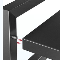 Estante Expandible para Horno de Microondas, Organizador Metálico de Almacenamiento para Cocina con Ganchos, Soporte para Electrodomésticos de Encimera