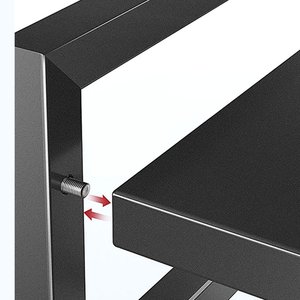 Expandable Microwave Oven Rack Metal Kitchen Storage <b>Shelf</b> Organizer with Hooks Countertop Appliance <b>Stand</b> - Product Image 5