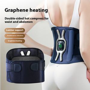 Cordless <span class=keywords><strong>Back</strong></span> Heat Pad com massageador para alívio da dor nas costas, portátil aquecido <span class=keywords><strong>Back</strong></span> Warmer com alças ajustáveis duplas - Product Image 3