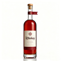 Offre Spéciale – Bouteille en Verre Super Flint de 500ml, 700ml, 750ml avec Bouchon en Liège – Vide – Pour Vodka, Whisky, Brandy, Rhum, Tequila – Forme Personnalisée, Design et Logo sur Mesure
