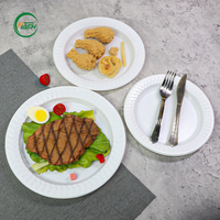 Assiettes et bols jetables en plastique PS de qualité alimentaire, rigides, personnalisables, pour mariages et fêtes, vente en gros