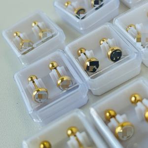 Boucles d'oreilles de marque de luxe, célèbres boucles d'oreilles <span class=keywords><strong>Bb</strong></span> Y Cargo Double C TB, bijoux de créateur, fête, simples, en acier inoxydable, boucles d'oreilles à clous de marque - Product Image 2