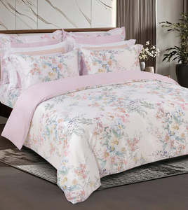 Juego de Ropa de Cama de Seda Mágica Delicada y Sedosa de 1300 Hilos, con Estampado Floral Multicolor y Sábana Ajustable con Bolsillo Profundo de 14 Pulgadas - Product Image 3